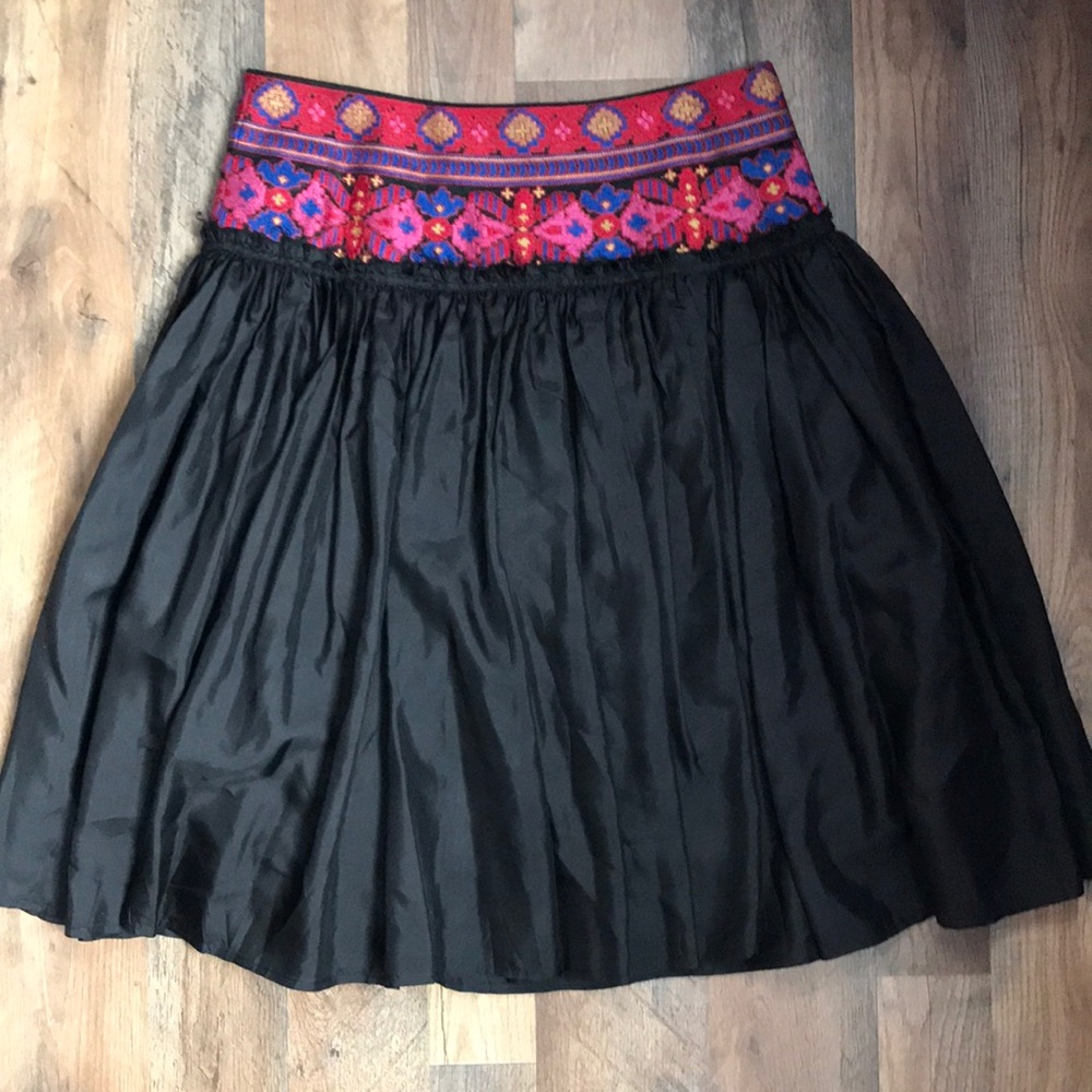 Gorgeous 100% Silk & Embroidered Skirt Boho